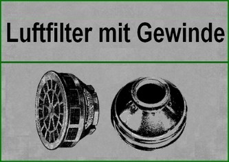 Luftfilter mit Gewinde-Anschluss (GW)